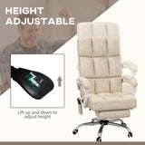 Vinsetto Microfibre Fabric Vibration Massage Office Chair for Home, Beige