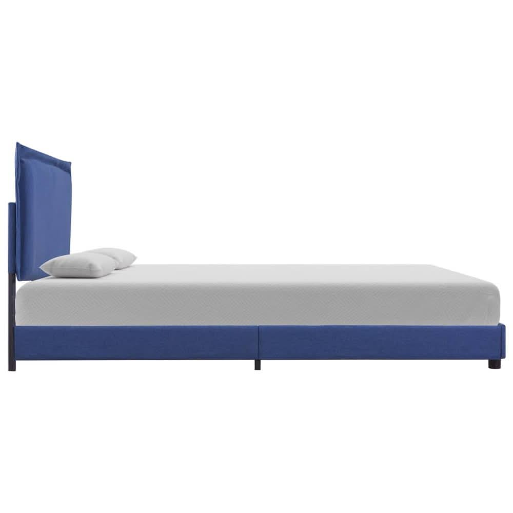 Bed Frame Blue Fabric 135x190 cm 4FT6 Double