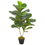 Artificial Plant Fiddle Leaves with Pot Green 45 cm to 152cm