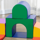 7 Pieces Kids Foam Soft Play Set Toddler Climbers Play Structures