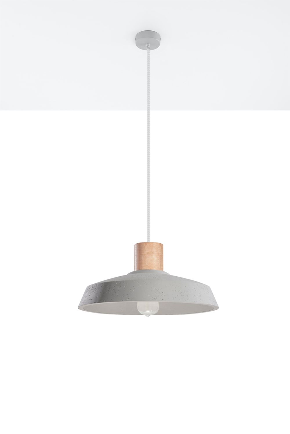 Modern Pendant lamp AFRA Concrete/Wood Loft Design LED E27