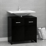 Bathroom Cabinet Smoked Oak 60x33x60 cm Engineered Wood