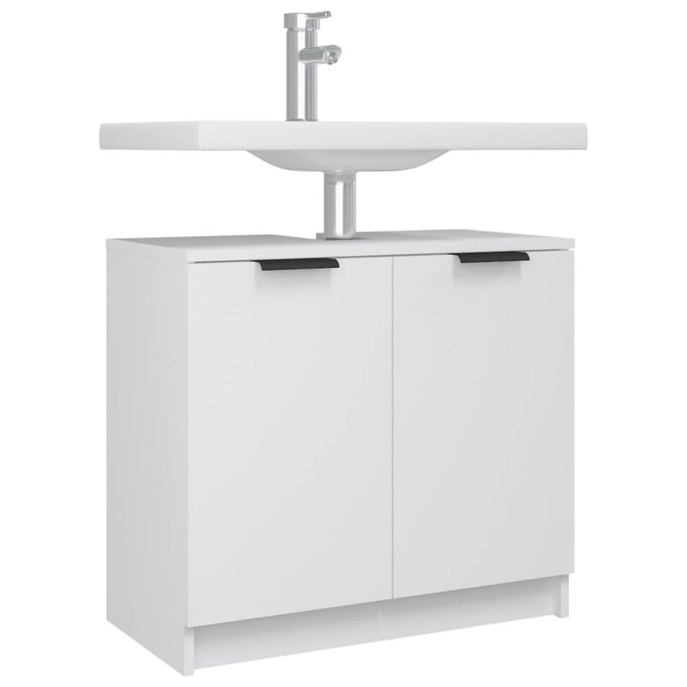 Bathroom Cabinet White 64.5x33.5x59 cm Engineered Wood