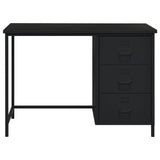 Industrial Desk with Drawers Black 105x52x75 cm Steel