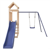 Playhouse with Slide Swing Solid Wood Pine