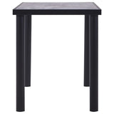 Dining Table Black and Concrete Grey 120x60x75 cm MDF