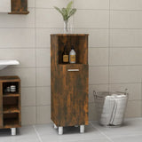 Bathroom Cabinet Smoked Oak 30x30x95 cm Engineered Wood