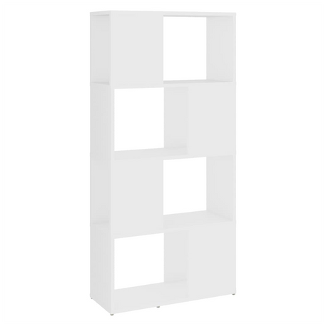 Book Cabinet Room Divider White 60x24x124.5 cm Engineered Wood