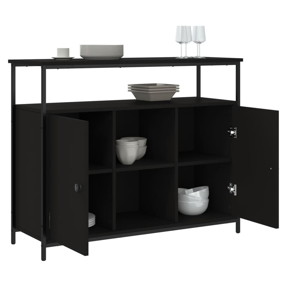 Sideboard Black 100x35x80 cm Engineered Wood