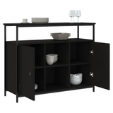 Sideboard Black 100x35x80 cm Engineered Wood