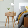 Bedside Tables 2 pcs Grey Solid Pinewood