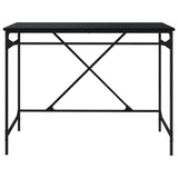 Desk Black 100x50x75 cm Engineered Wood and Iron