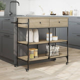 Kitchen Trolley Sonoma Oak 105x42x95 cm Engineered Wood