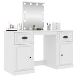 Dressing Table with LED White 130x50x132.5 cm