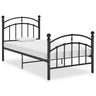 Bed Frame Black Metal 90x200 cm