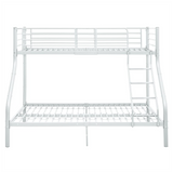 Bunk Bed Frame White Metal 140x200 cm/90x200 cm