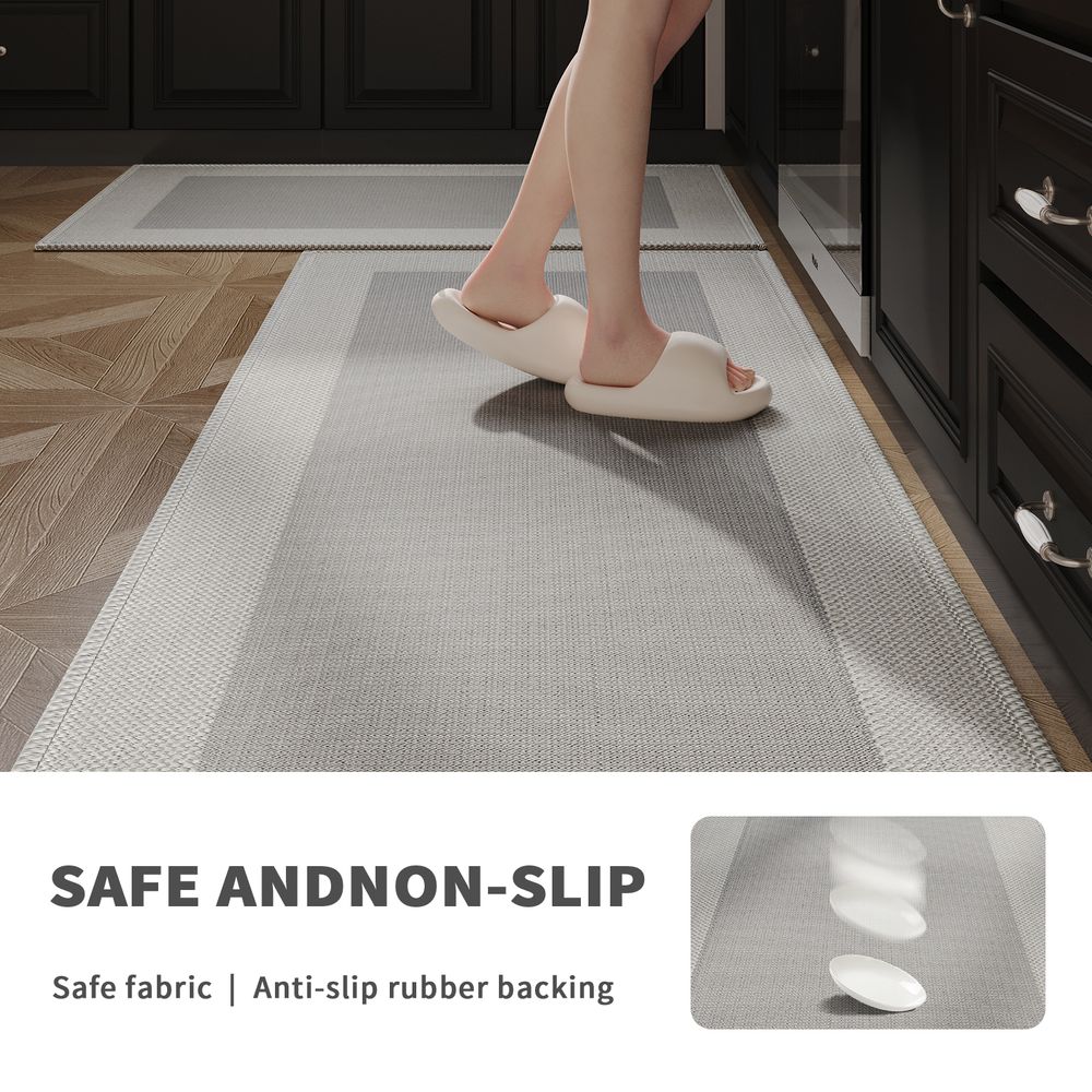 Kitchen Rug Runner Kitchen Floor Mat Oil-proof Wipeable Wash Free Long Strip Carpet Dirty-resistant Oil and Water Absorption Rug