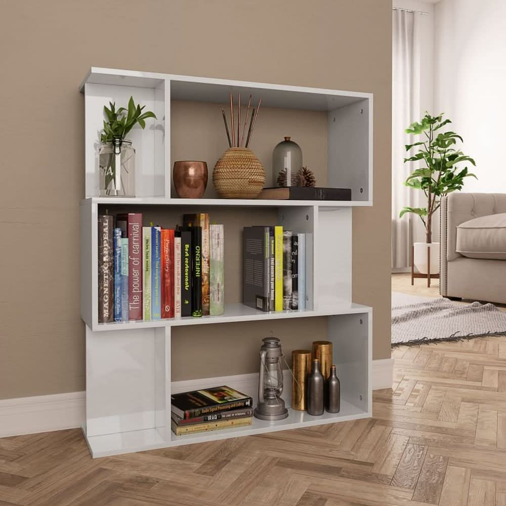 Book Cabinet/Room Divider Smoked Oak 80x24x96cm Engineered Wood