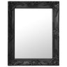 Wall Mirror Baroque Style 40x40 cm White