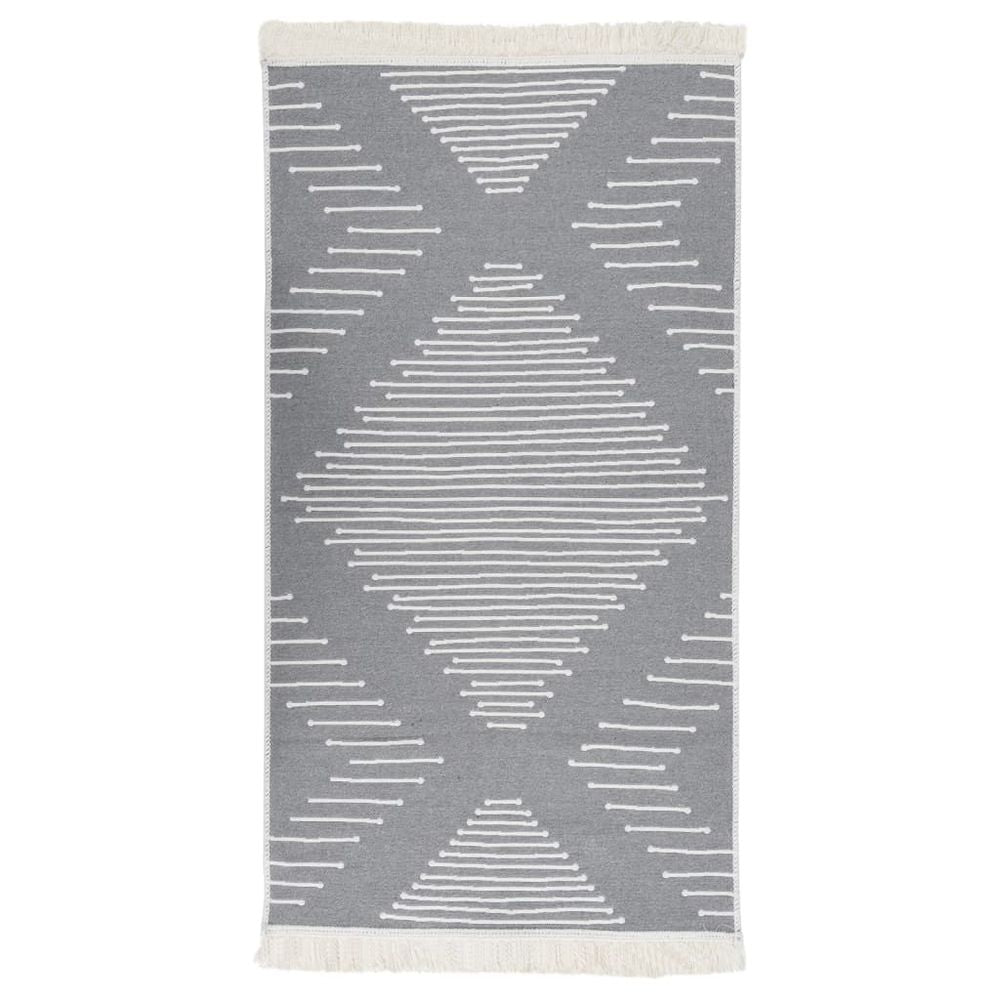 Rug Dark Grey 80x150 cm Cotton