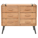 Drawer Cabinet Solid Fir Wood 91x35x73 cm