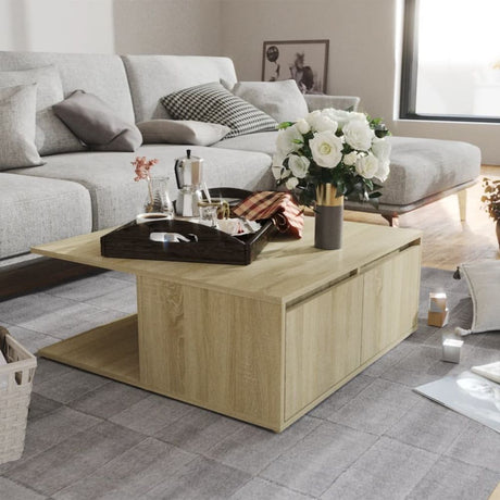 Coffee Table White 80x80x31 cm Engineered Wood