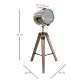 Floor Lamp, 33L-Wood/Bronze Colour