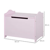 40x60cm Kids Storage Box Toy Organiser for Child 3 Yrs+ Bedroom Pink HOMCOM