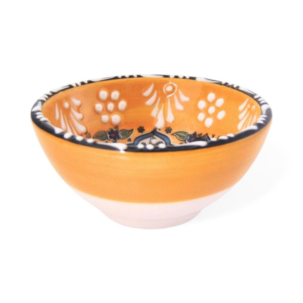 Handmade Ceramic Bowl Mexican Yellow 8cm