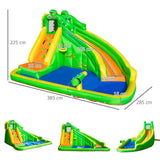 Kids Bouncy Castle with Slide Pool Basket Gun Climbing Wall W/ Blower