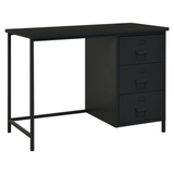 Industrial Desk with Drawers Black 105x52x75 cm Steel