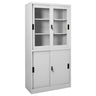 Office Cabinet with Sliding Door White 90x40x180 cm Steel