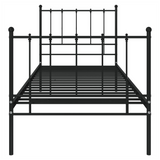 Bed Frame Black Metal 90x200 cm