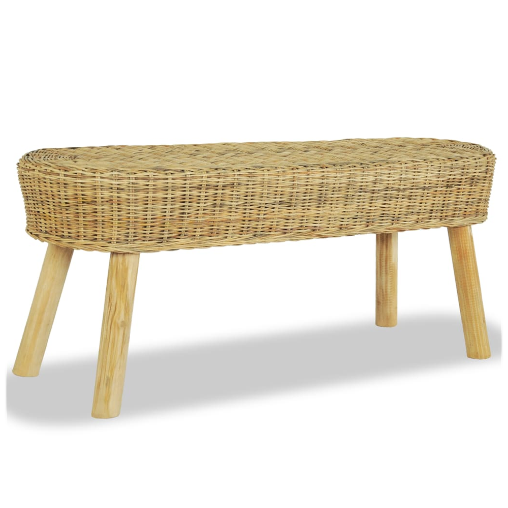 Hall Bench 110x35x45 cm Natural Rattan