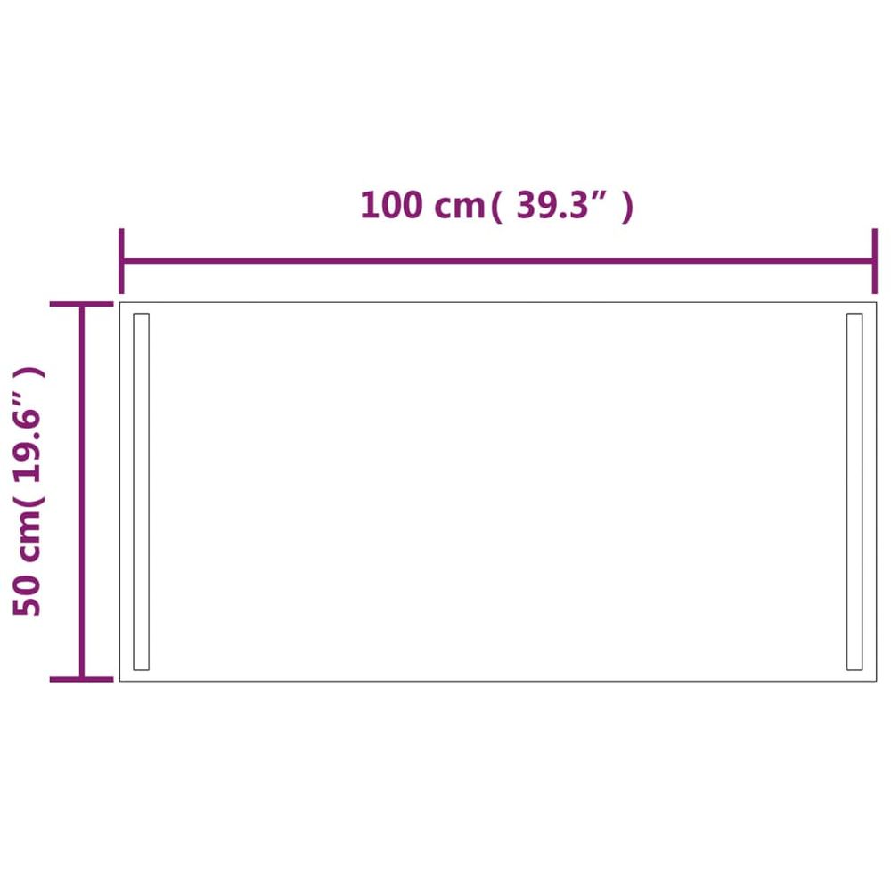 LED Bathroom Mirror 100x50 cm