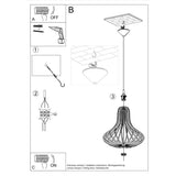 Pendant lamp wood Elza Scandinavian Design E27