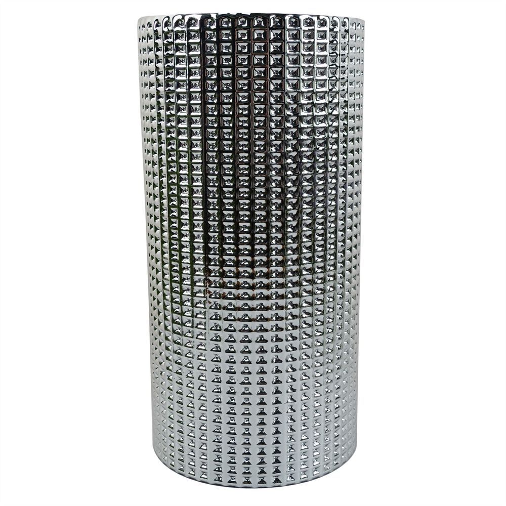 30cm Silver Dot Glass Vase