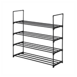 2 Set 4 Tiers Shoe Rack Shoe Tower Shelf Storage Organizer For Bedroom, Entryway, Hallway, and Closet Gray Color