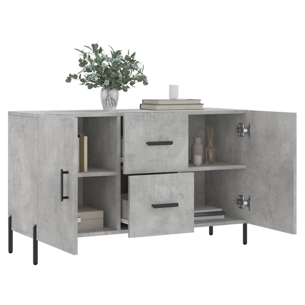 Sideboard Concrete Grey 100x36x60 cm Engineered Wood