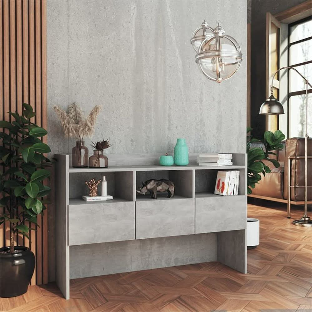 Sideboard Concrete Grey 105x30x70 cm Engineered Wood