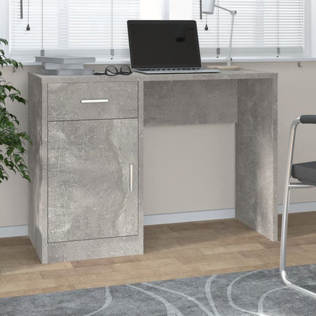 Desk with Drawer and Cabinet White 100x40x73 cm