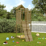 Playhouse with Climbing Wall Solid Wood Pine