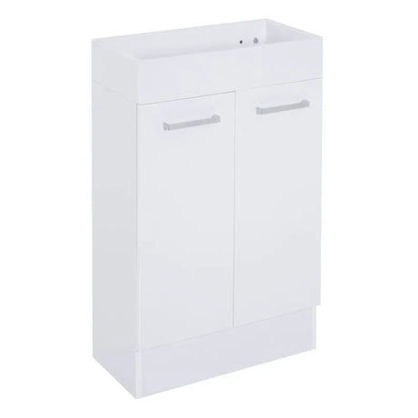 Bathroom Vanity Unit Wash Basin Base Cabinet Two Doors With Ceramic Sink  White