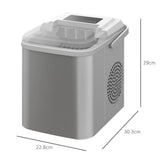 Portable Ice Cube Maker w/ 2 Cube Sizes 12Kg/24 Hrs, 9 Cubes/ 6-13Mins