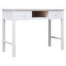 Desk Grey 108x45x76 cm Solid Wood Paulownia