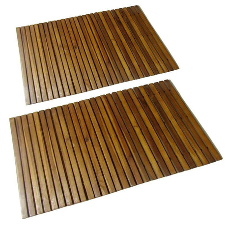 2 -3 pcs Acacia Bath Mat 80 x 50 cm