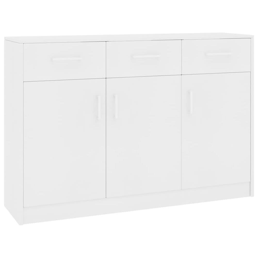 Sideboard White 110x30x75 cm Engineered Wood