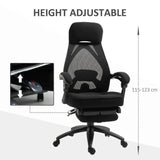 Swivel Office Chair Recliner Lunch Break Chair Adjustable Height w/ Footrest