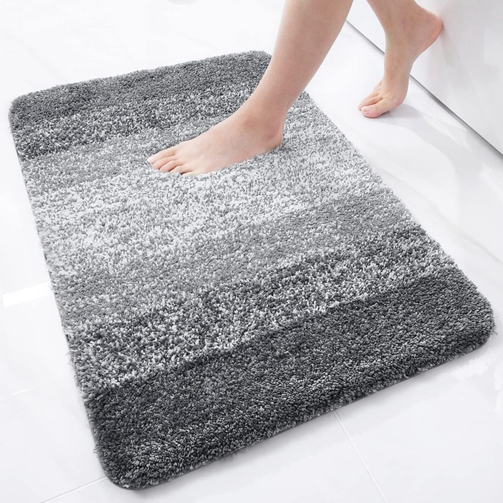 Olanly Large Bathroom Rug 60x150 Mat Shaggy Soft Absorbent Bath Rug Non Slip Machine Washable Bath Mat Bathroom Shower Foot Mats