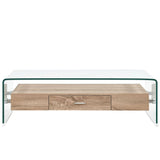 Coffee Table Clear 98x45x31 cm Tempered Glass